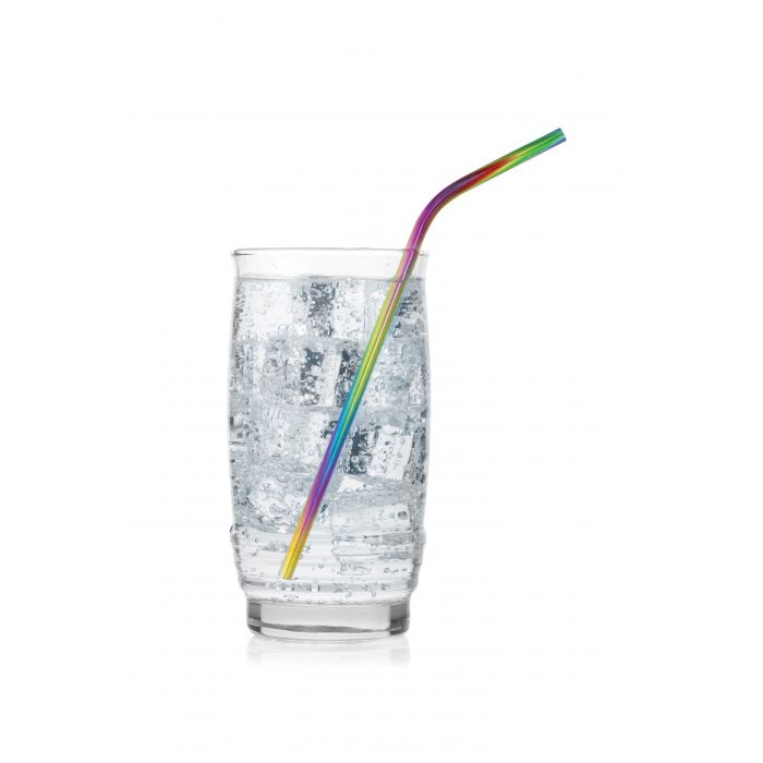 Reusable Glass Drinking Straws + Cleaning Brush (Set of 4)